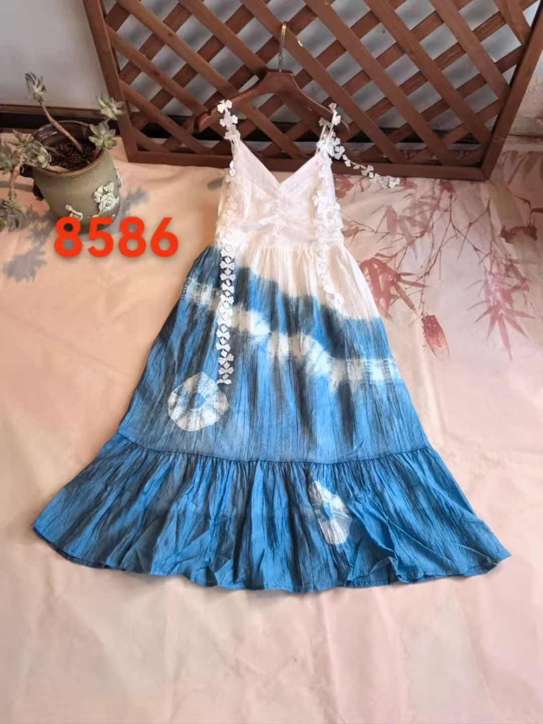 民族风扎染吊带